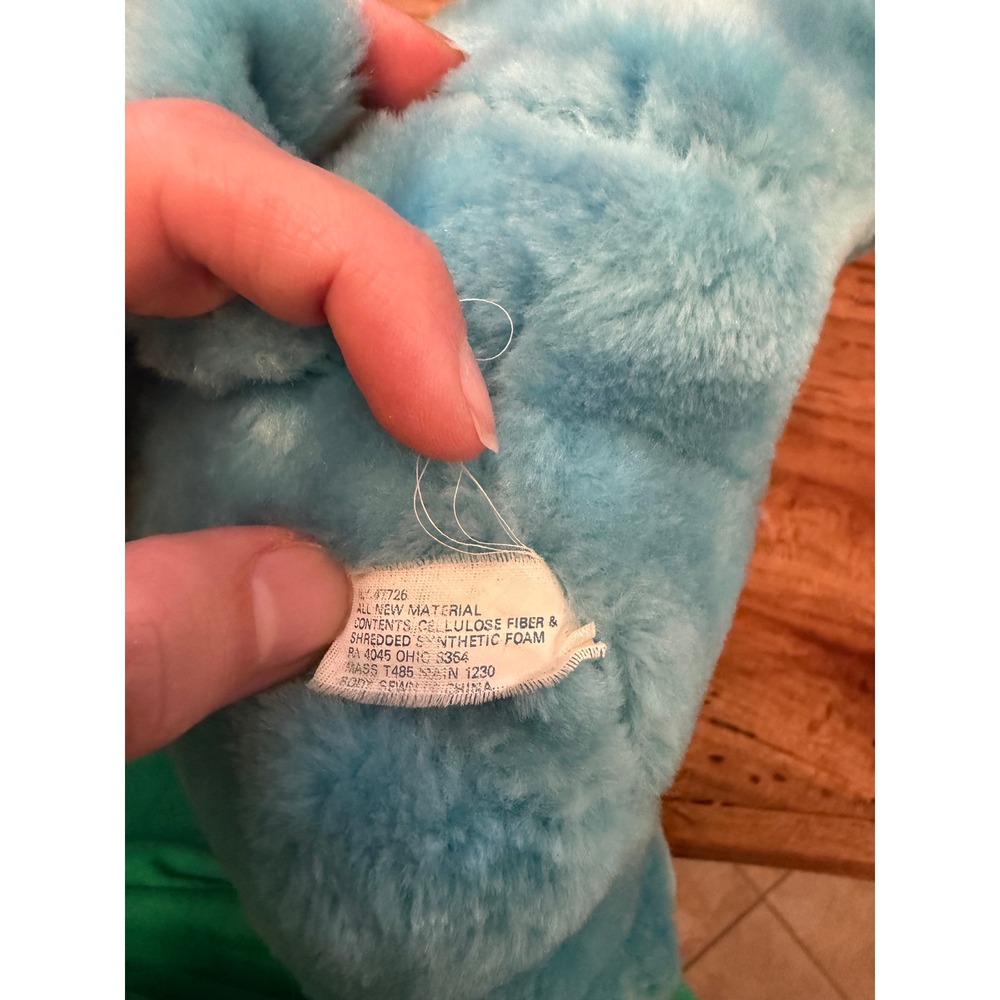 Vintage Blue Dog Plush Stuffed Animal Toy Blue Spots Pink Tongue 10 Inch - Picture 4 of 4